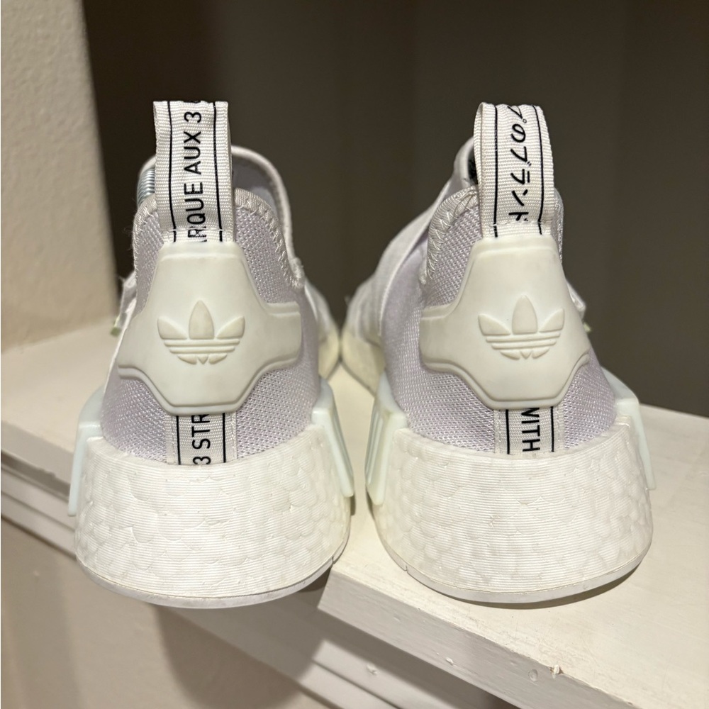 Size 9 - adidas NMD_R1 White Almost Lime W Women Sneakers GW5699 - Picture 6 of 9